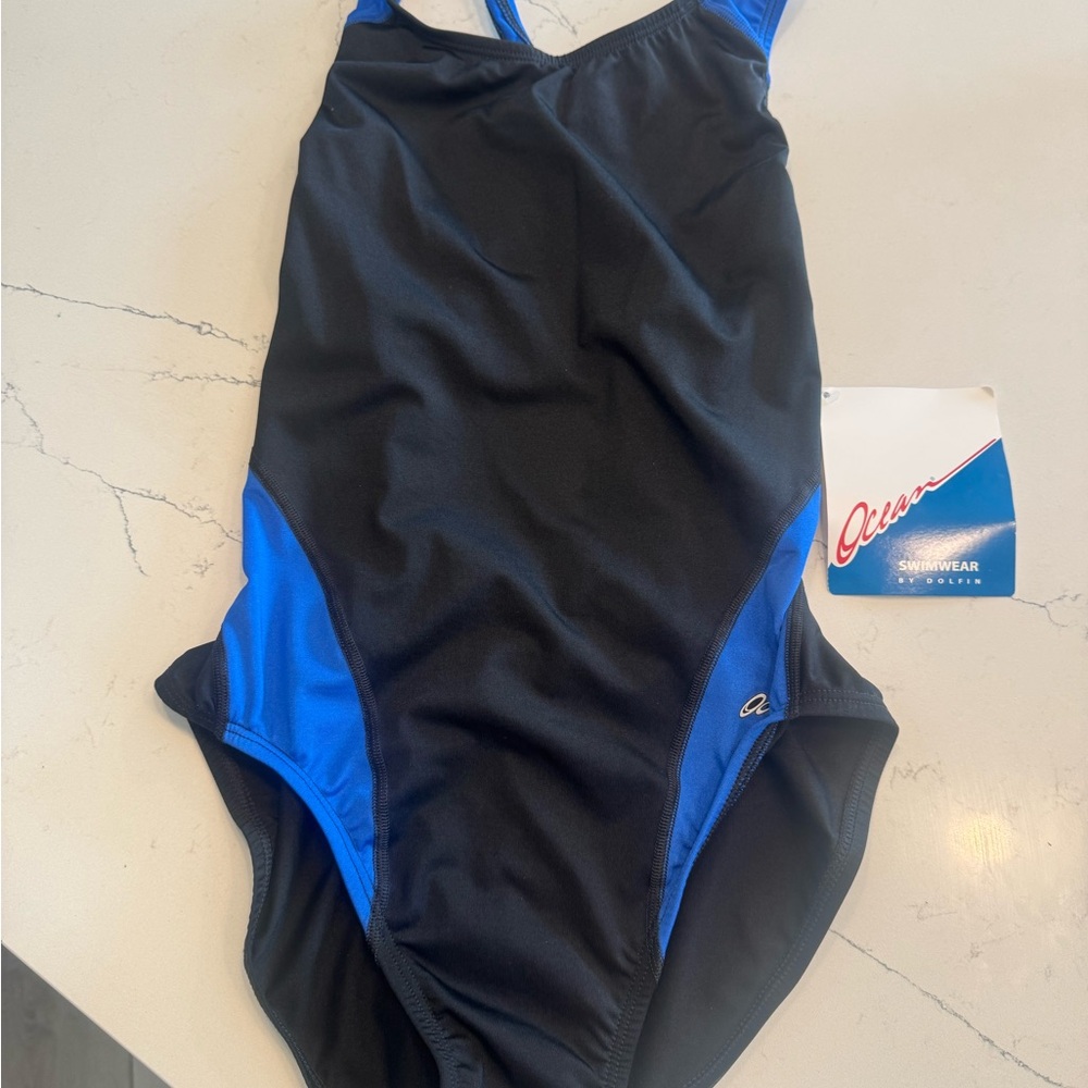 Ocean Swim suit! Dolfin Black and Blue Swimwear